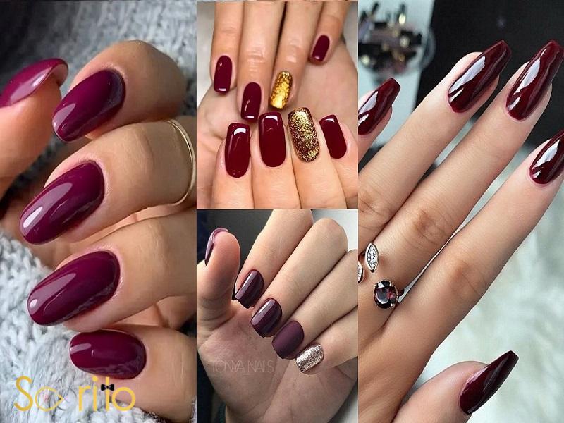 ناخن قرمز شرابی