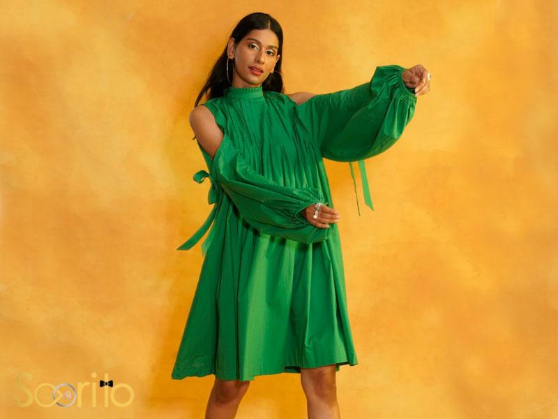 لباس مجلسی شیک و سبز