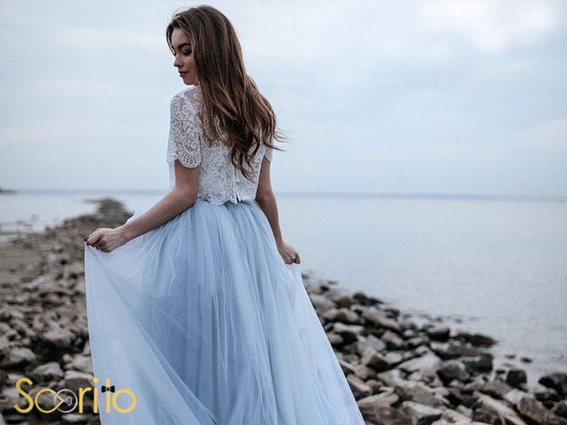 لباس عروس رنگی