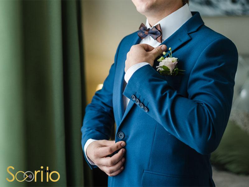 خرید کت شلوار داماد آبی و جدید